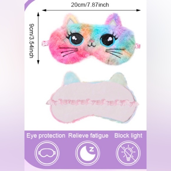Soft Cute Funny Cat Sleep Mask Night Sleep Eye Masks Covers for Sleeping Mask - Picture 4 of 6